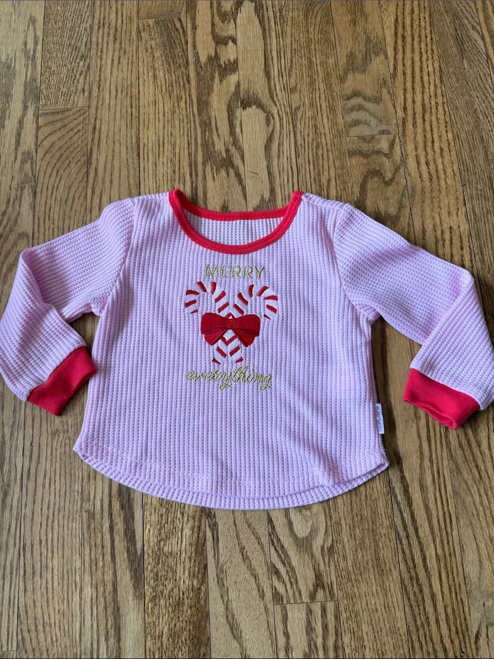American Girl Pink and Red Candy Cane Holiday Pajama Set